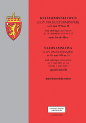 Omslag - Kulturminneloven m/forskrifter og stadnamnlova m/forskrift
