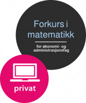 Omslag - Forkurs i matematikk for økonomi og administrasjon