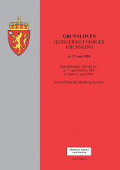Omslag - Grunnloven (Kongeriket Norges Grunnlov) m/lovtekst på både bokmål og nynorsk