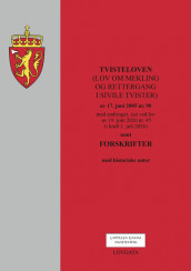 Omslag - Tvisteloven (lov om mekling og rettergang i sivile tvister) m/forskrifter